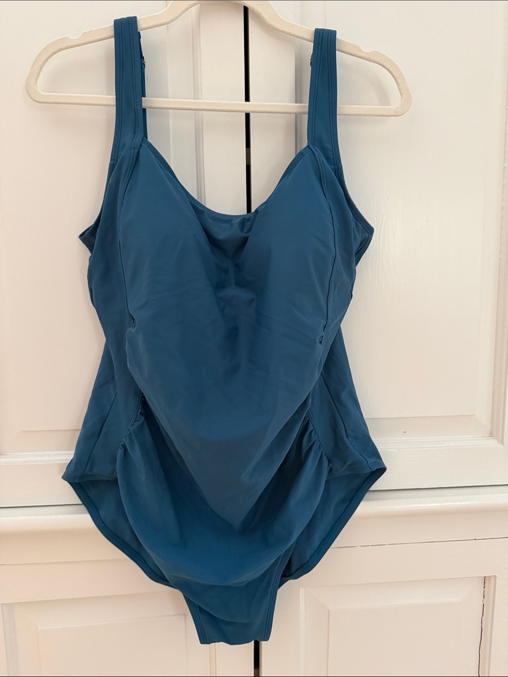 Hilor One Piece Swimsuit 16 Teal Adjustable Straps Tummy Control Swimwear